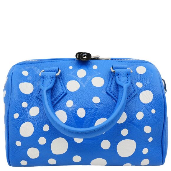Louis Vuitton x Yayoi Kusama Speedy 20 Bandouliere Crossbody Bag Blue - Picture 4 of 14